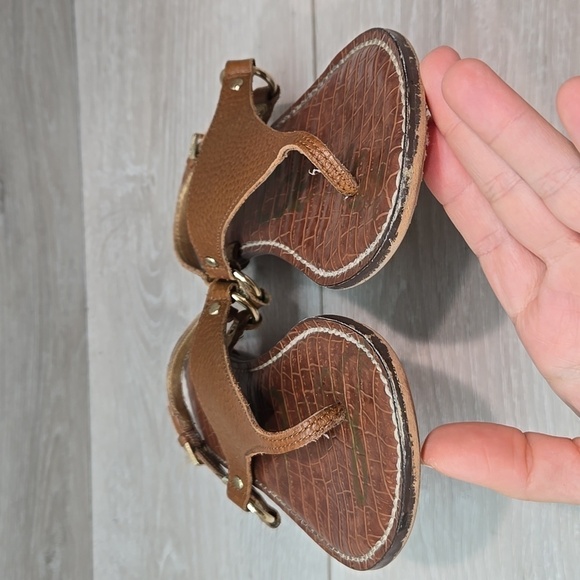 Sam Edelman Womens Greta T strap Leather Sandals Flats shoes sz 8M - Picture 4 of 12